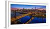 Queensboro Bridge at dusk, Midtown Manhattan, New York City, New York State, USA-null-Framed Photographic Print