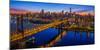 Queensboro Bridge at dusk, Midtown Manhattan, New York City, New York State, USA-null-Mounted Photographic Print