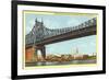 Queensboro Bridge, New York Hospital, New York City-null-Framed Premium Giclee Print