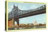 Queensboro Bridge, New York Hospital, New York City-null-Stretched Canvas