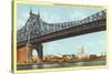 Queensboro Bridge, New York Hospital, New York City-null-Stretched Canvas