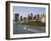 Queensland, Brisbane, View Along Brisbane River Toward City's Central Business District, Australia-Andrew Watson-Framed Photographic Print