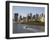Queensland, Brisbane, View Along Brisbane River Toward City's Central Business District, Australia-Andrew Watson-Framed Photographic Print