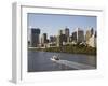 Queensland, Brisbane, View Along Brisbane River Toward City's Central Business District, Australia-Andrew Watson-Framed Photographic Print