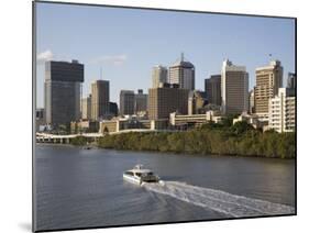 Queensland, Brisbane, View Along Brisbane River Toward City's Central Business District, Australia-Andrew Watson-Mounted Photographic Print