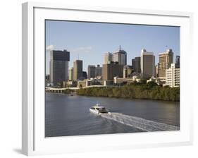 Queensland, Brisbane, View Along Brisbane River Toward City's Central Business District, Australia-Andrew Watson-Framed Photographic Print