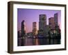 Queensland, Brisbane, View of the Business District at Dusk, Australia-Paul Harris-Framed Photographic Print