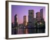 Queensland, Brisbane, View of the Business District at Dusk, Australia-Paul Harris-Framed Photographic Print