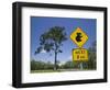 Queensland, Fraser Coast, Maryborough, Koala Crossing Sign on the Bruce Highway, Australia-Walter Bibikow-Framed Photographic Print