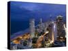 Queensland, Gold Coast, Surfer's Paradise, Evening View of Surfer's Paradise Highrises, Australia-Walter Bibikow-Stretched Canvas