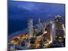Queensland, Gold Coast, Surfer's Paradise, Evening View of Surfer's Paradise Highrises, Australia-Walter Bibikow-Mounted Photographic Print