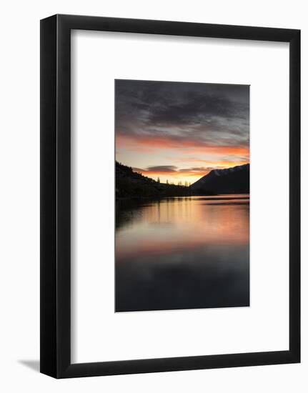 Queenstown and Bob's Peak with dramatic sky at sunrise, Otago, South Island, New Zealand-Ed Rhodes-Framed Photographic Print