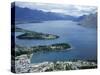 Queenstown Bay and the Remarkables, Otago, South Island, New Zealand-Desmond Harney-Stretched Canvas