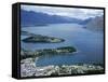 Queenstown Bay and the Remarkables, Otago, South Island, New Zealand-Desmond Harney-Framed Stretched Canvas