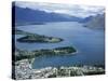 Queenstown Bay and the Remarkables, Otago, South Island, New Zealand-Desmond Harney-Stretched Canvas