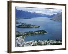 Queenstown Bay and the Remarkables, Otago, South Island, New Zealand-Desmond Harney-Framed Photographic Print