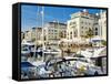 Queensway Quay Marina, Gibraltar, Mediterranean, Europe-Giles Bracher-Framed Stretched Canvas