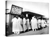 Queing for Railway Tickets, Seoul, Korea, 1900-null-Stretched Canvas