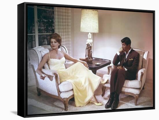 Quelque chose doit craquer SOMETHING'S GOT TO GIVE by GeorgeCukor with Cyd Charisse and Dean Mart 1-null-Framed Stretched Canvas