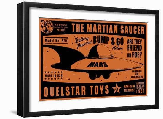 Quelstar Mars Saucer-John W Golden-Framed Giclee Print