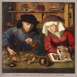 Banker of the 16th Century with His Wife-Quentin Matsys-Framed Stretched Canvas