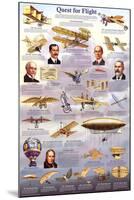 Quest for Flight Educational Airplane Chart Poster-null-Mounted Poster