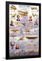 Quest for Flight Educational Airplane Chart Poster-null-Framed Poster