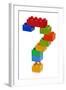 Question Mark Made from Plastic Building Blocks-Flynt-Framed Art Print