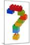 Question Mark Made from Plastic Building Blocks-Flynt-Mounted Art Print
