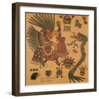 Quetzalcoatl, Aztec Creator Deity-Science Source-Framed Giclee Print