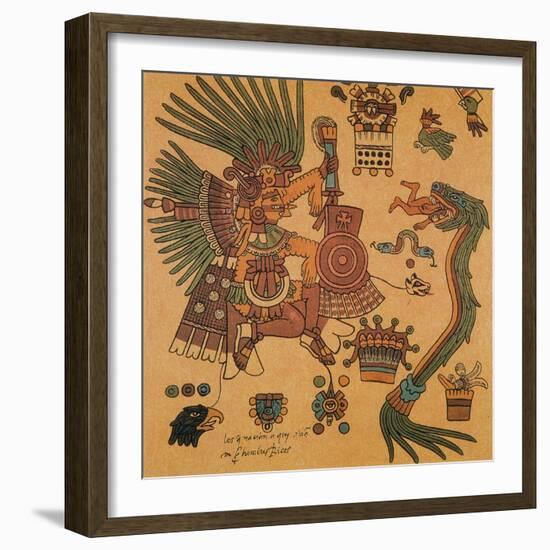 Quetzalcoatl, Aztec Creator Deity-Science Source-Framed Giclee Print
