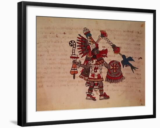 Quetzalcoatl, the Plumed Serpent, God of the Wind, Learning and the Priesthood-null-Framed Giclee Print