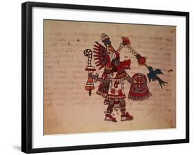Quetzalcoatl, the Plumed Serpent, God of the Wind, Learning and the Priesthood-null-Framed Giclee Print