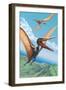 Quetzalcoatlus Dinosaur-Lantern Press-Framed Art Print