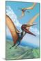 Quetzalcoatlus Dinosaur-Lantern Press-Mounted Art Print