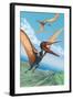 Quetzalcoatlus Dinosaur-Lantern Press-Framed Art Print