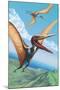 Quetzalcoatlus Dinosaur-Lantern Press-Mounted Art Print