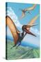 Quetzalcoatlus Dinosaur-Lantern Press-Stretched Canvas