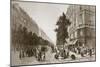 Queue Outside a Grocer's Shop, Siege of Paris, Franco-Prussian War, 1870-1871-null-Mounted Giclee Print