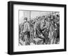 Queue Outside the Palais De Justice During the Trial of Marguerite Steinheil, Paris, France, 1909-Paul Charles Renouard-Framed Giclee Print