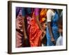 Queue to Receive Relief Materials in Vilunthamavadi Village-null-Framed Photographic Print