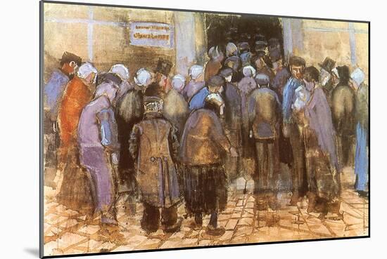 Queuing for Entrance, 1882-Vincent van Gogh-Mounted Giclee Print