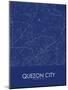 Quezon City, Philippines Blue Map-null-Mounted Poster