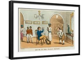 Qui Hi in the Bombay Tavern, from 'The Grand Master, or Adventures of Qui Hi? in Hindostan-Thomas Rowlandson-Framed Giclee Print