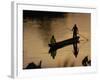 Quichua Indians Poling Dugout Canoe, Amazon Rain Forest, Ecuador-Pete Oxford-Framed Photographic Print