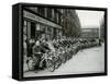 Quickly Club Assembles Outside Andy Mcneil Shop, June 1956-null-Framed Stretched Canvas