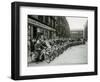 Quickly Club Assembles Outside Andy Mcneil Shop, June 1956-null-Framed Photographic Print