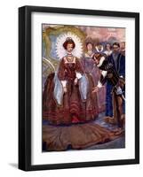 Quickly Pulling Off His Cloak He Threw it Upon the Ground, 1581-AS Forrest-Framed Giclee Print