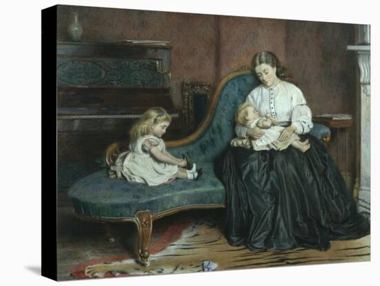 Quiet Afternoon Together-George Goodwin Kilburne-Stretched Canvas
