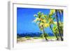 Quiet Beach II - In the Style of Oil Painting-Philippe Hugonnard-Framed Giclee Print